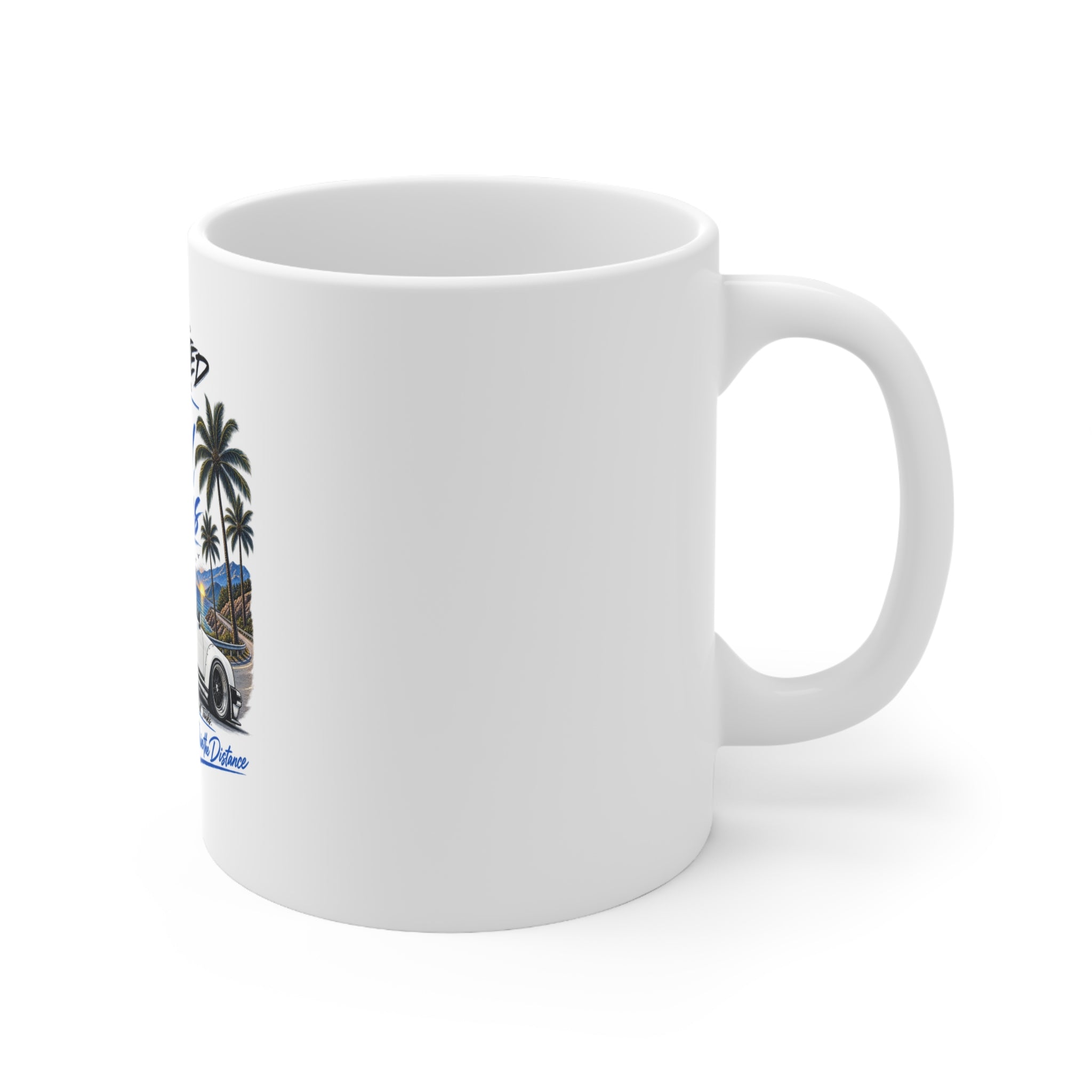 Coastal Drive Classic Sports Car Ceramic Coffee Mug – 11oz & 15oz | A.M.F Studio 1984