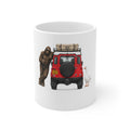 Bigfoot & Goose Red Classic 4x4 Ceramic Coffee Mug – 11oz & 15oz | A.M.F Studio 1984