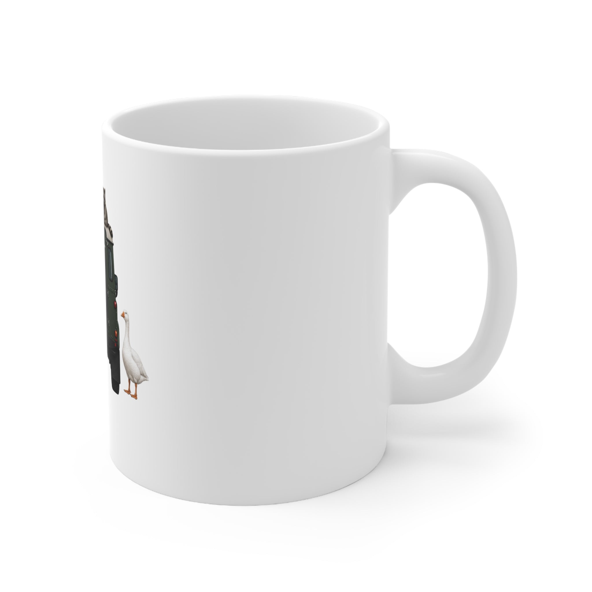 Bigfoot, Raccoon & Goose Classic 4x4 Ceramic Coffee Mug – 11oz & 15oz | A.M.F Studio 1984