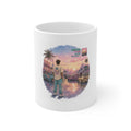 Sunset City Retro Gaming Ceramic Coffee Mug – 11oz & 15oz | A.M.F Studio 1984