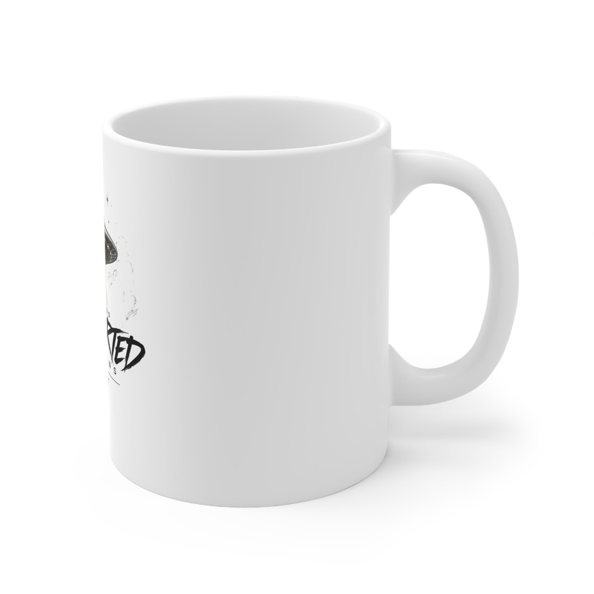 Uncharted UFO Ceramic Coffee Mug  11oz & 15oz | A.M.F Studio 1984