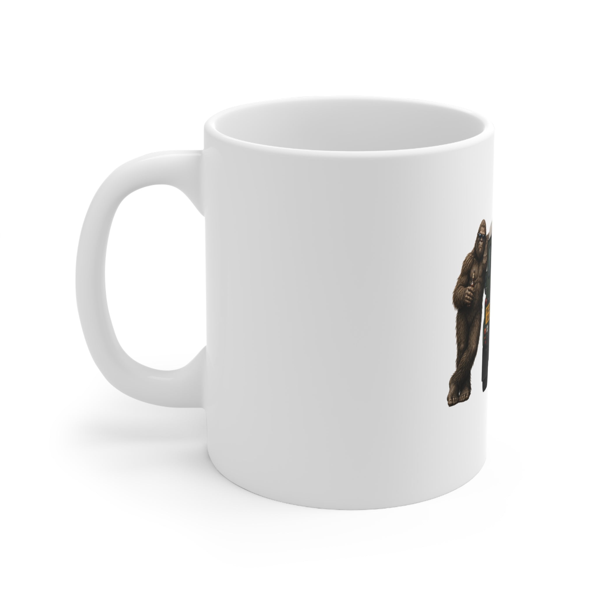 Bigfoot, Raccoon & Goose Classic 4x4 Ceramic Coffee Mug – 11oz & 15oz | A.M.F Studio 1984