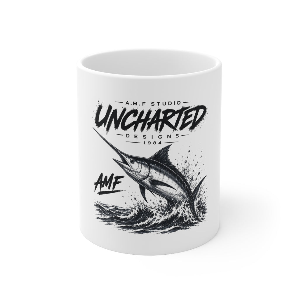 Marlin Fishing Ceramic Coffee Mug  11oz & 15oz | A.M.F Studio 1984