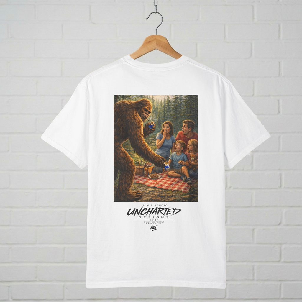 Bigfoot Picnic T-Shirt  A.M.F Studio 1984