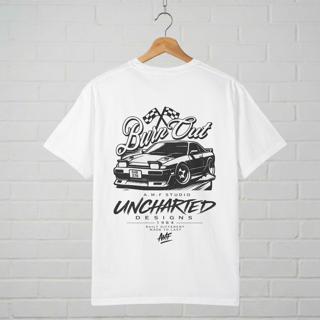 Burnout Car T Shirt Uncharted 1984