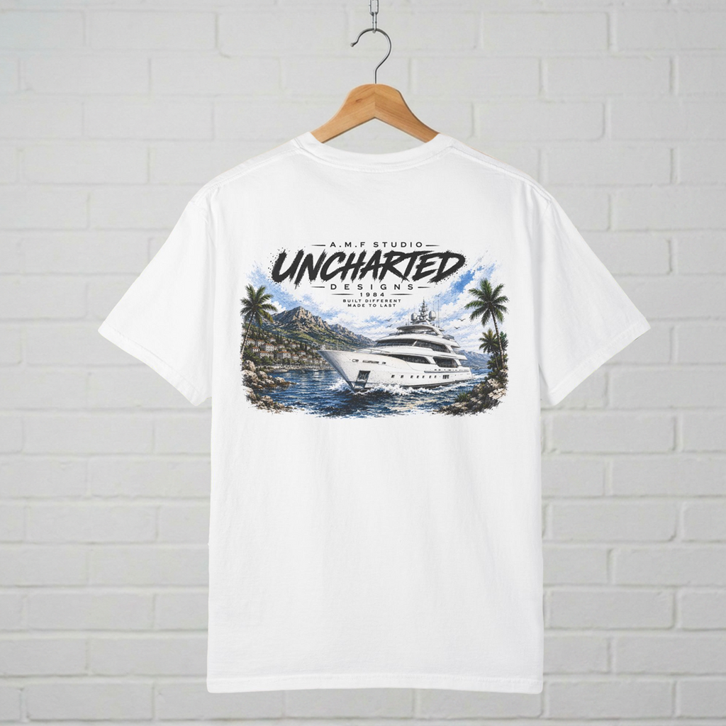 Luxury Yacht T-Shirt  Premium Nautical Streetwear  A.M.F Studio 1984