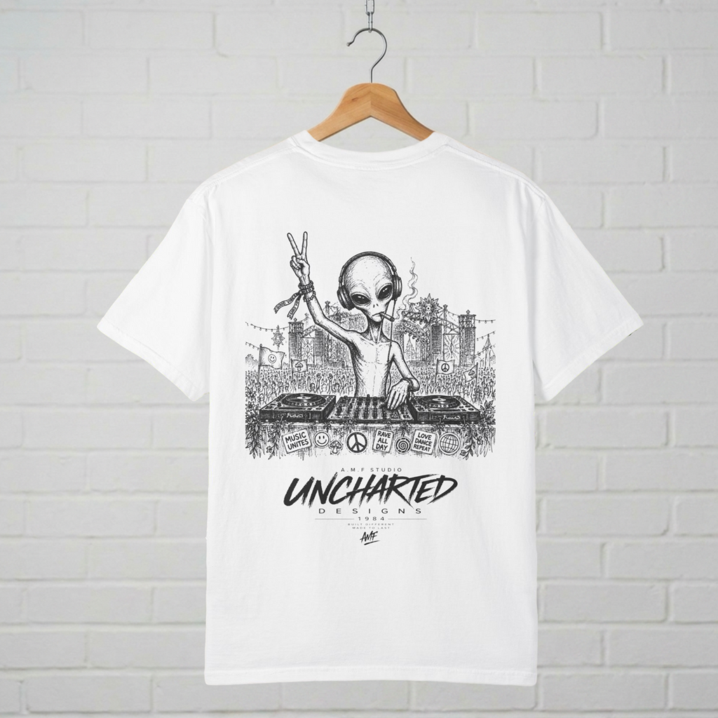 Alien DJ Rave Festival T-Shirt A.M.F Studio 1984