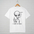 I Come in Peace Alien T-Shirt  A.M.F Studio 1984