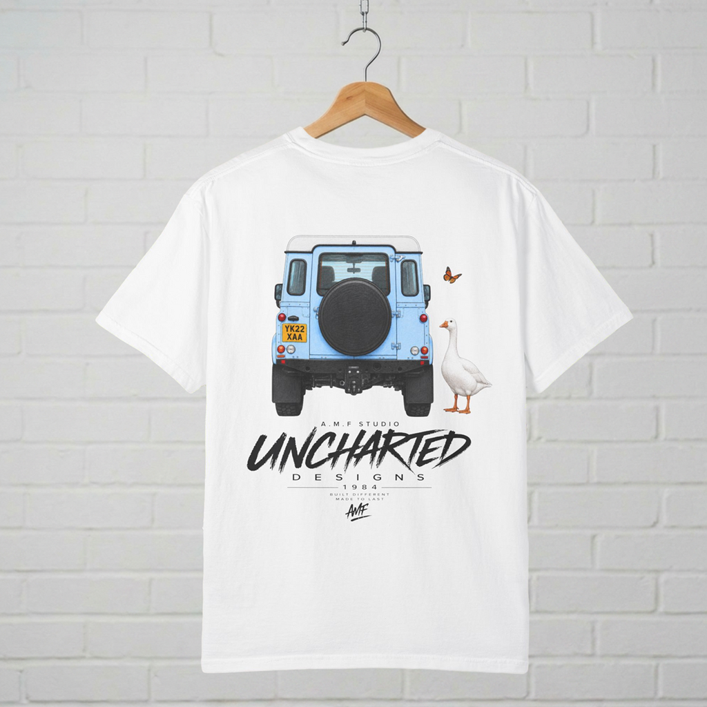 Blue 4x4 & Goose T-Shirt  A.M.F Studio 1984 Uncharted Designs