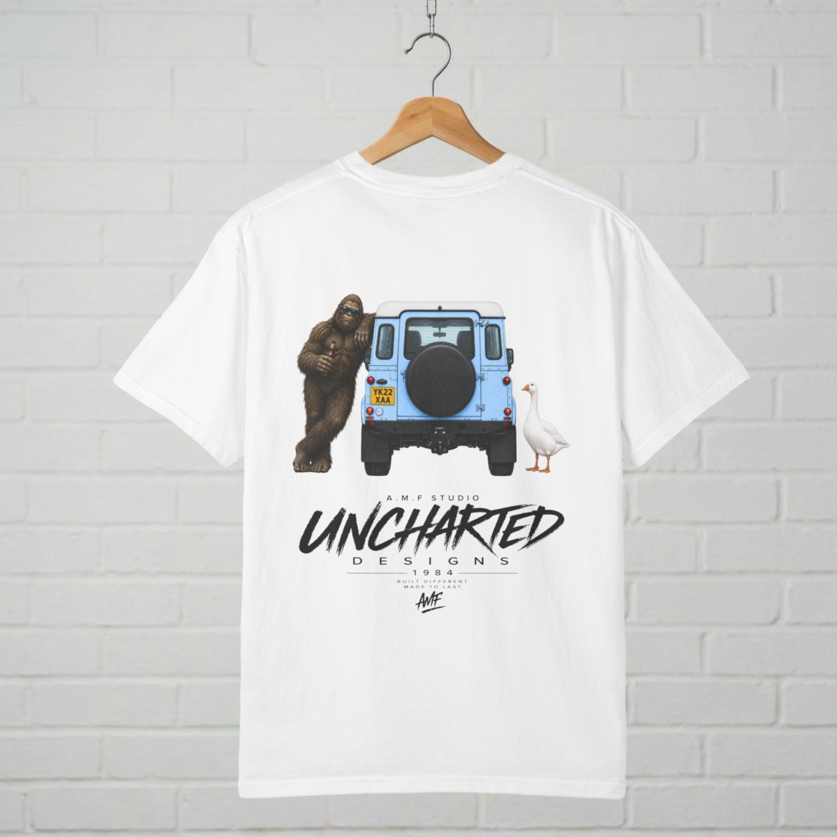 Bigfoot & Goose 4x4 T-Shirt A.M.F Studio 1984 Uncharted Designs