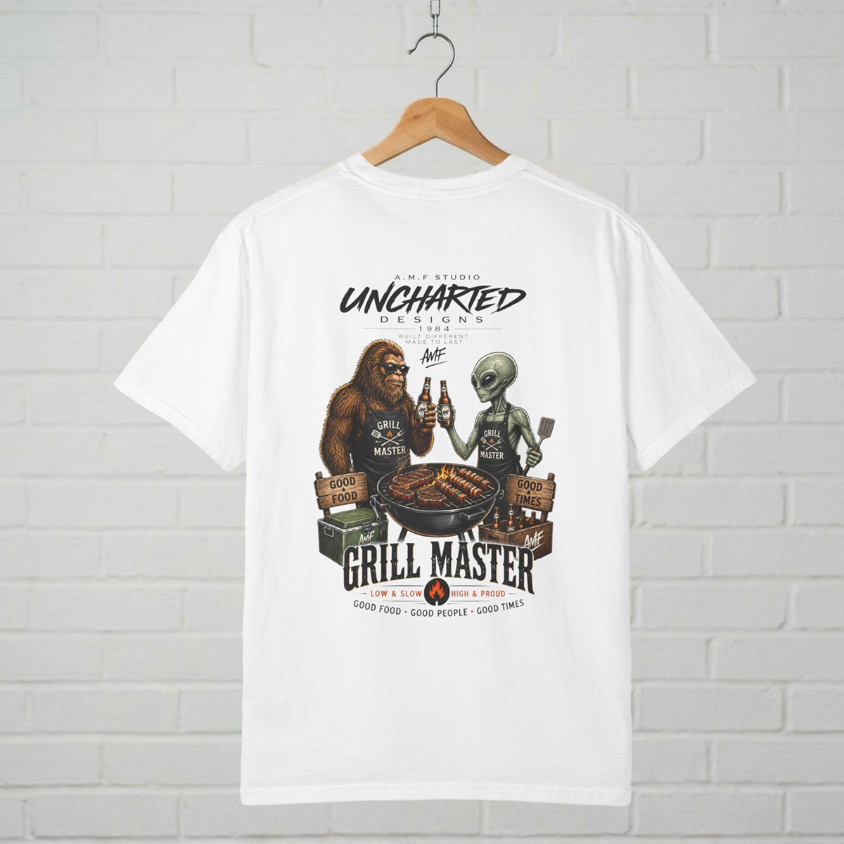 Funny Grill Master T-Shirt  A.M.F Studio 1984