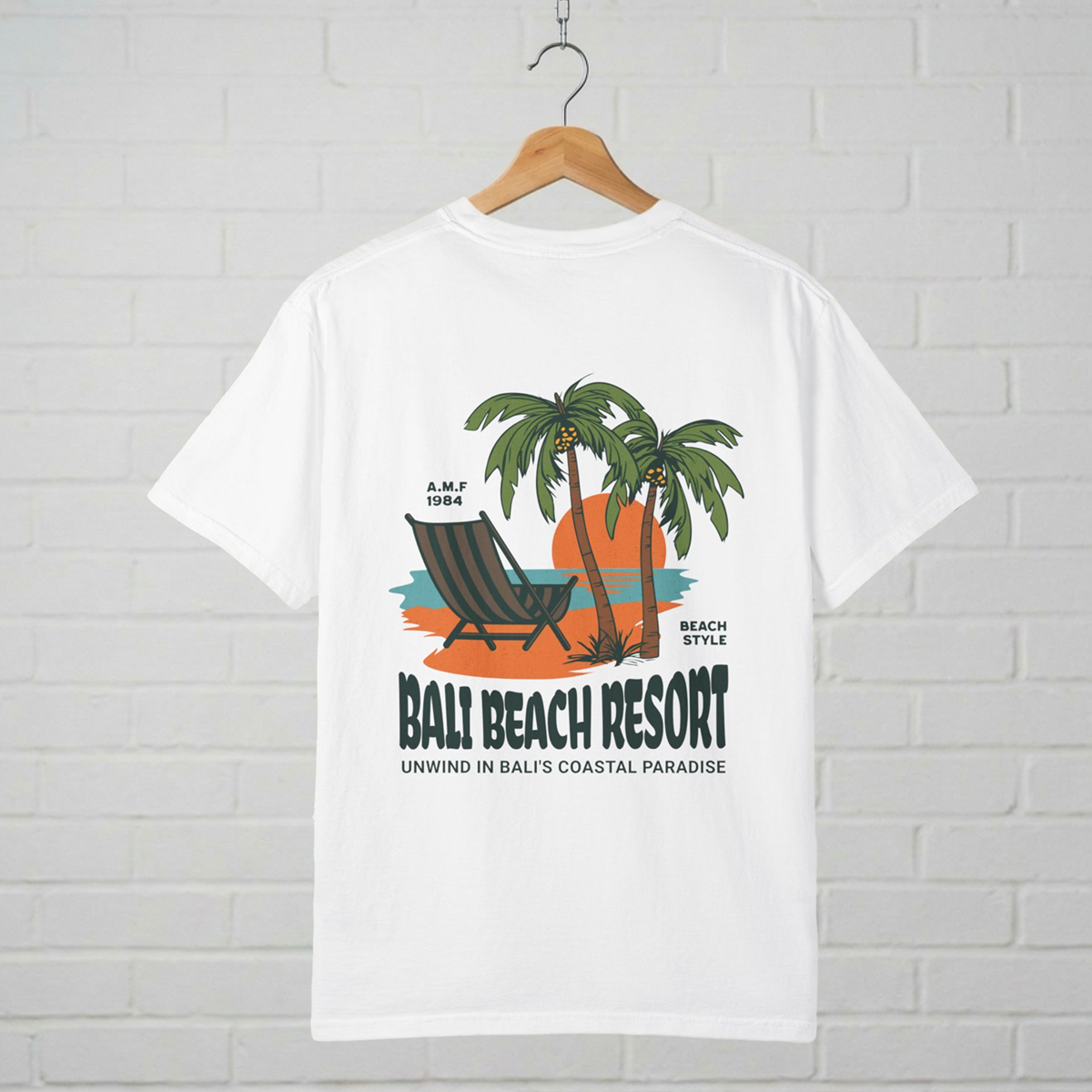 Bali Beach Resort T-Shirt A.M.F Studio 1984