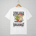 Funny Mushroom Shirt, Stay High Organic Tee