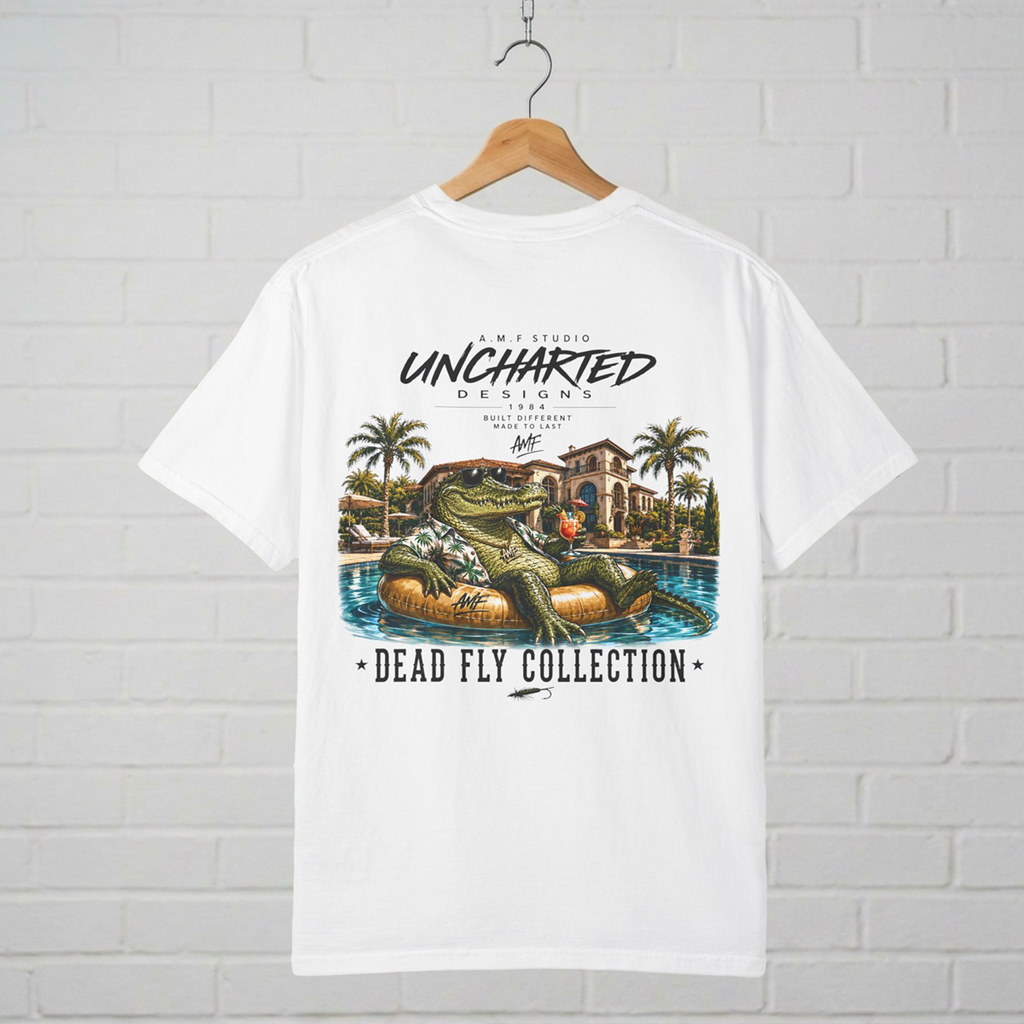 Poolside Crocodile T-Shirt  Dead Fly Collection Uncharted