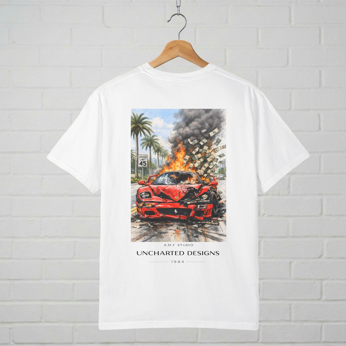 Exotic Supercar Burnout  Premium T-Shirt  A.M.F Studio 1984