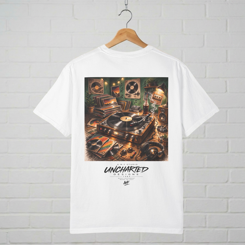 Vinyl Record T-Shirt A.M.F Studio 1984 Uncharted Designs