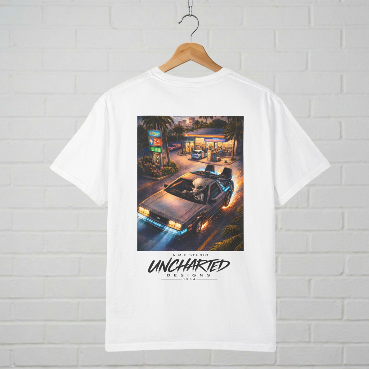 Alien Night Drive T-ShirtA.M.F Studio 1984