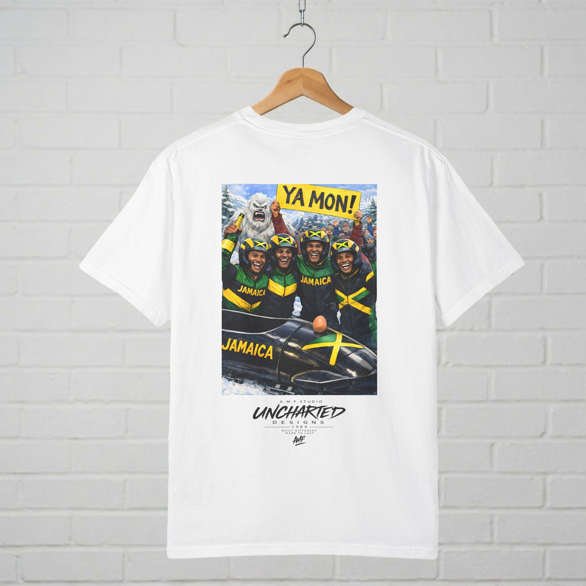 Jamaica Bobsled  Retro T-Shirt  A.M.F Studio 1984