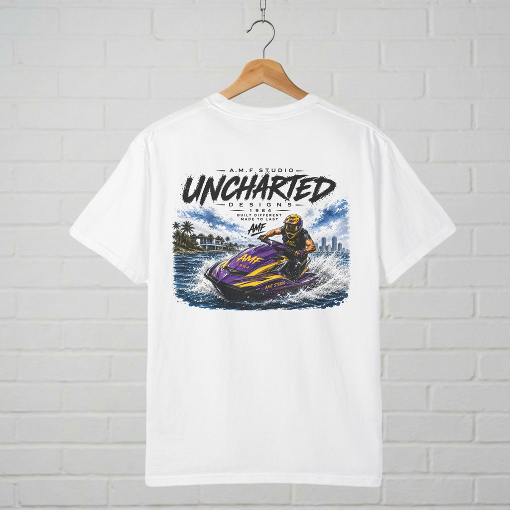 Jet Ski T-Shirt Lake life  A.M.F Studio 1984 Uncharted