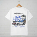 Coastal Drives Retro Sports Car T-Shirt A.M.F Studio 1984
