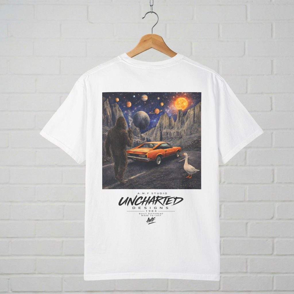 Cosmic Bigfoot Road Trip T-Shirt  A.M.F Studio 1984