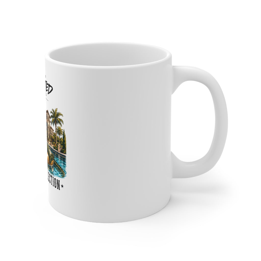 Crocodile Poolside Ceramic Coffee Mug  11oz & 15oz | A.M.F Studio 1984