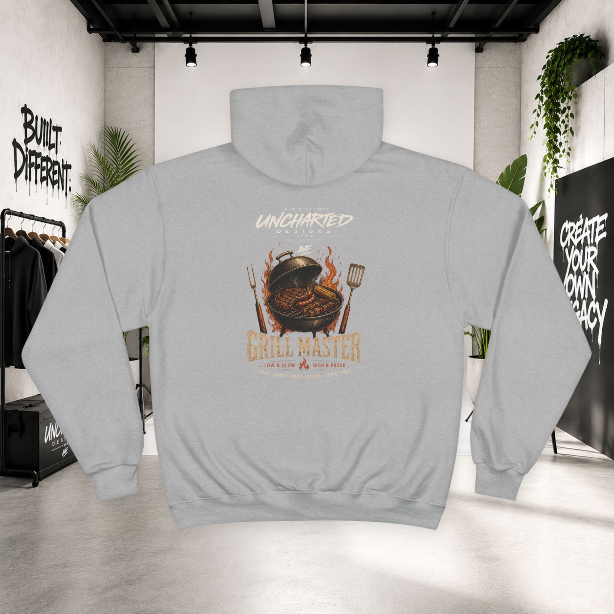 Champion × Uncharted Grill Master BBQ Premium Graphic Hoodie