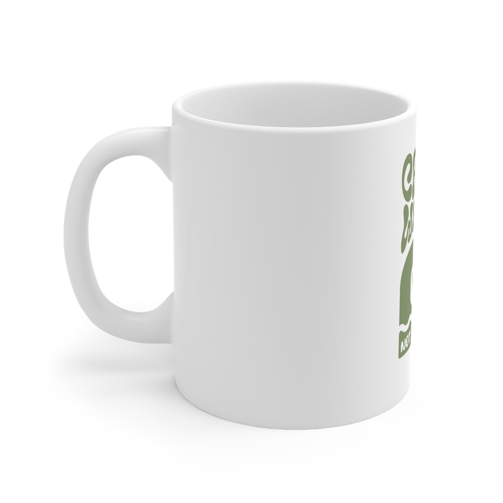 Catch Waves Not Feelings Ceramic Coffee Mug – Retro Surf Gift – 11oz & 15oz | A.M.F Studio 1984