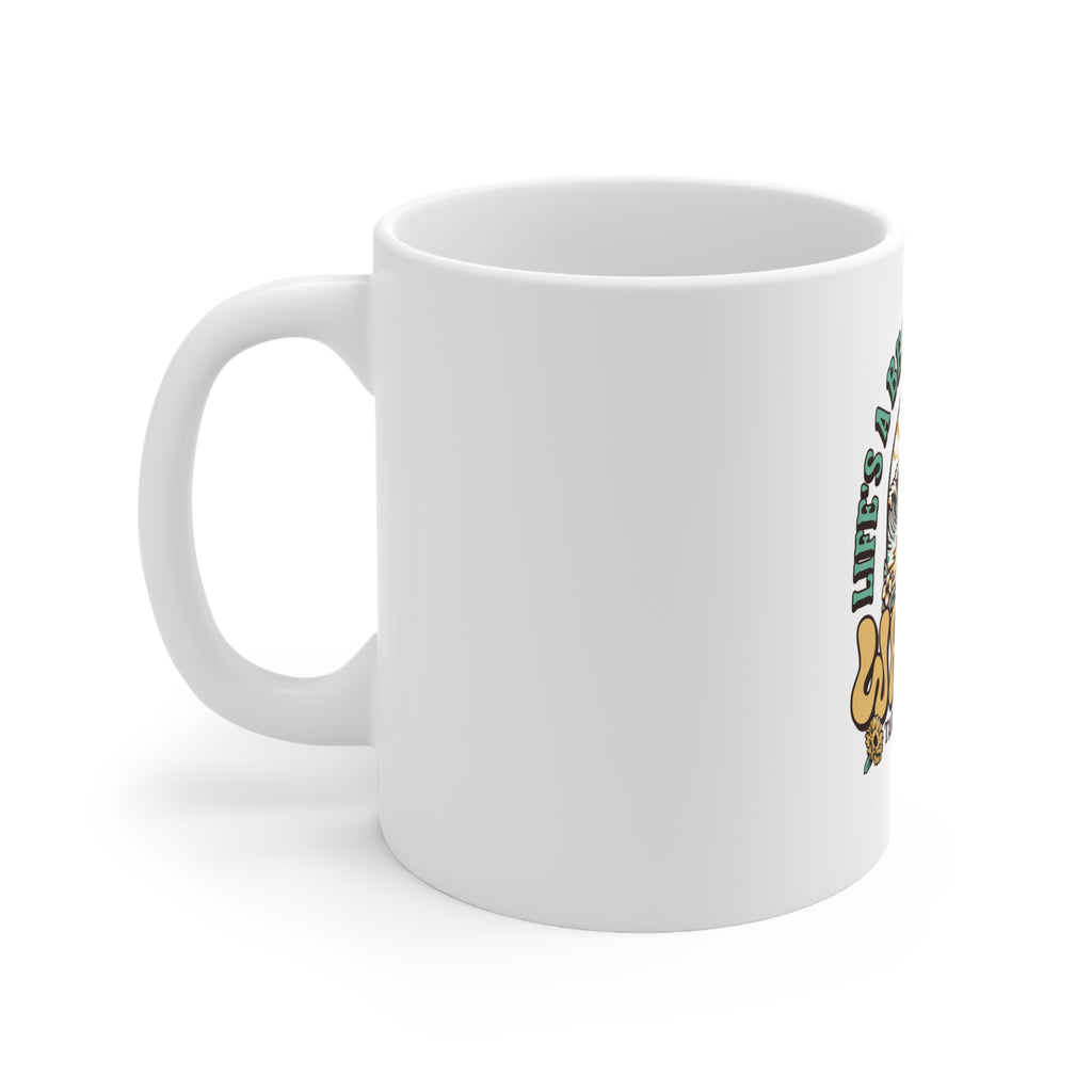 Life’s a Beach Make Some Waves Ceramic Coffee Mug – 11oz & 15oz | A.M.F Studio 1984