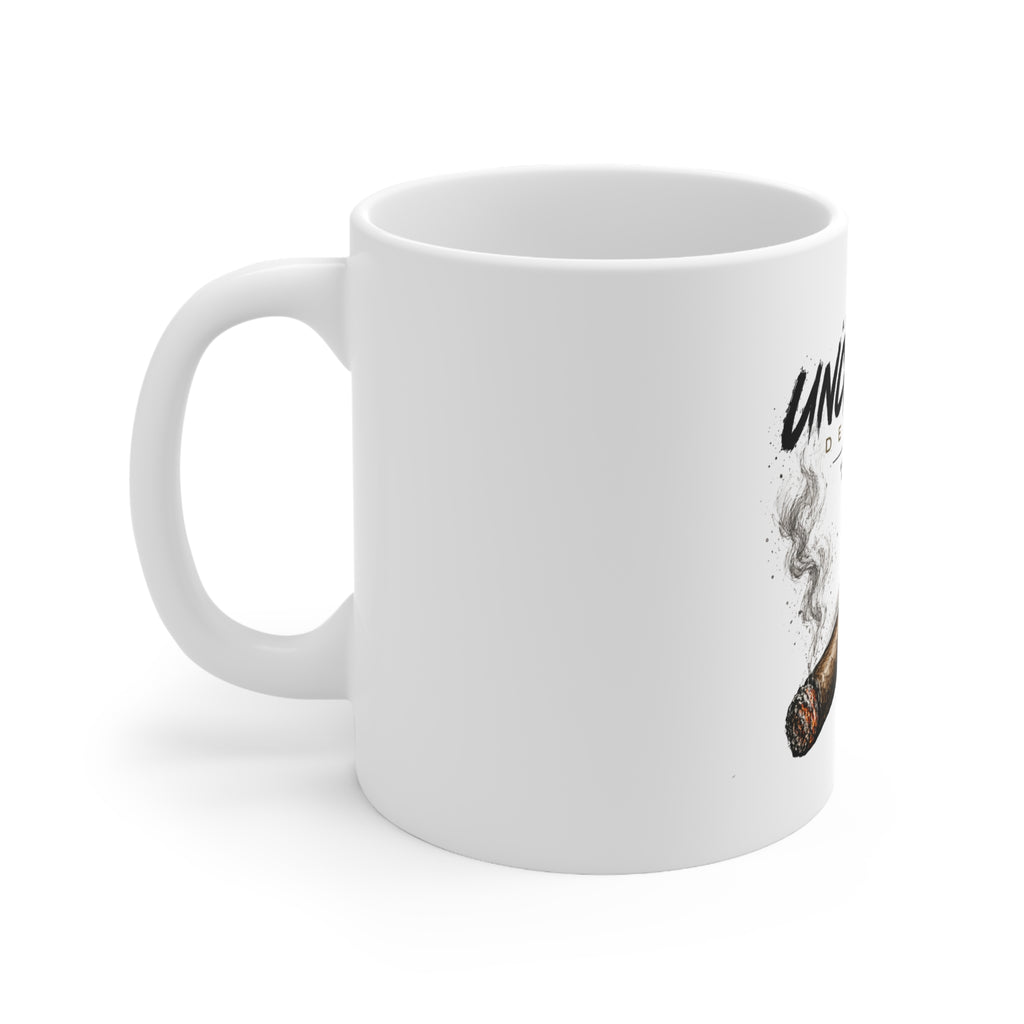 Cigar & Whisky Ceramic Coffee Mug – Luxury Gentleman Gift – 11oz & 15oz | A.M.F Studio 1984