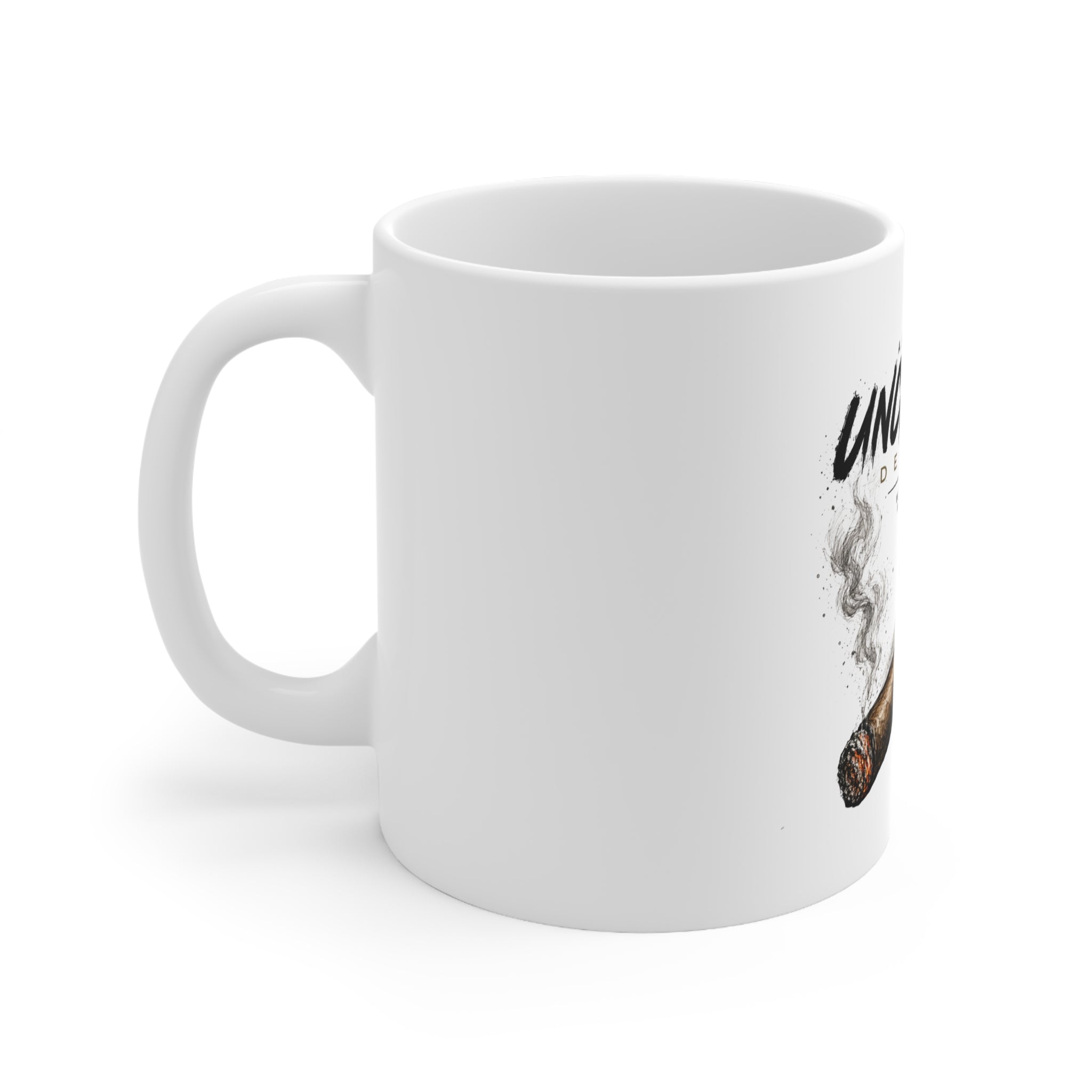 Cigar & Whisky Ceramic Coffee Mug – Luxury Gentleman Gift – 11oz & 15oz | A.M.F Studio 1984
