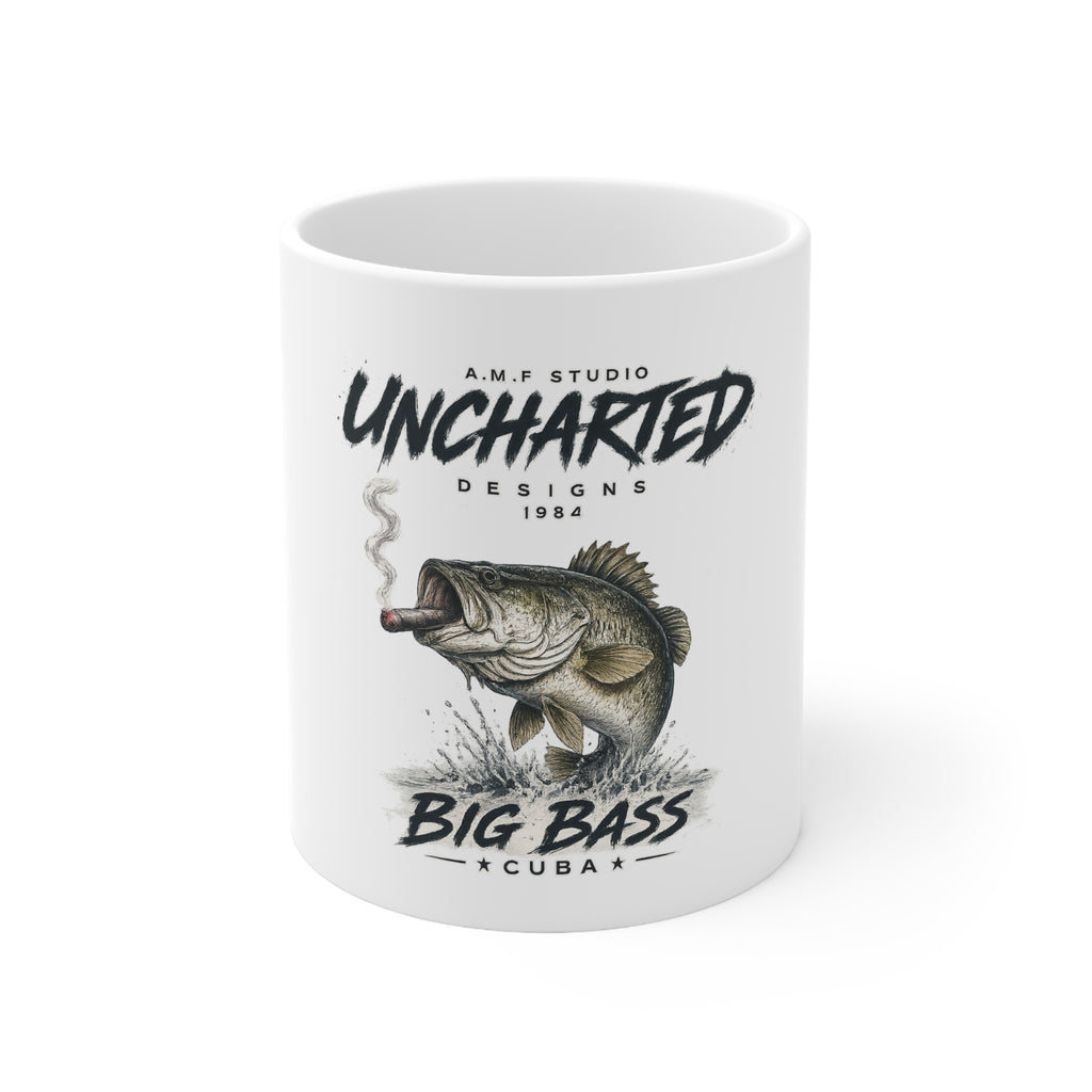 Big Bass Cuba Ceramic Coffee Mug  11oz & 15oz | A.M.F Studio 1984