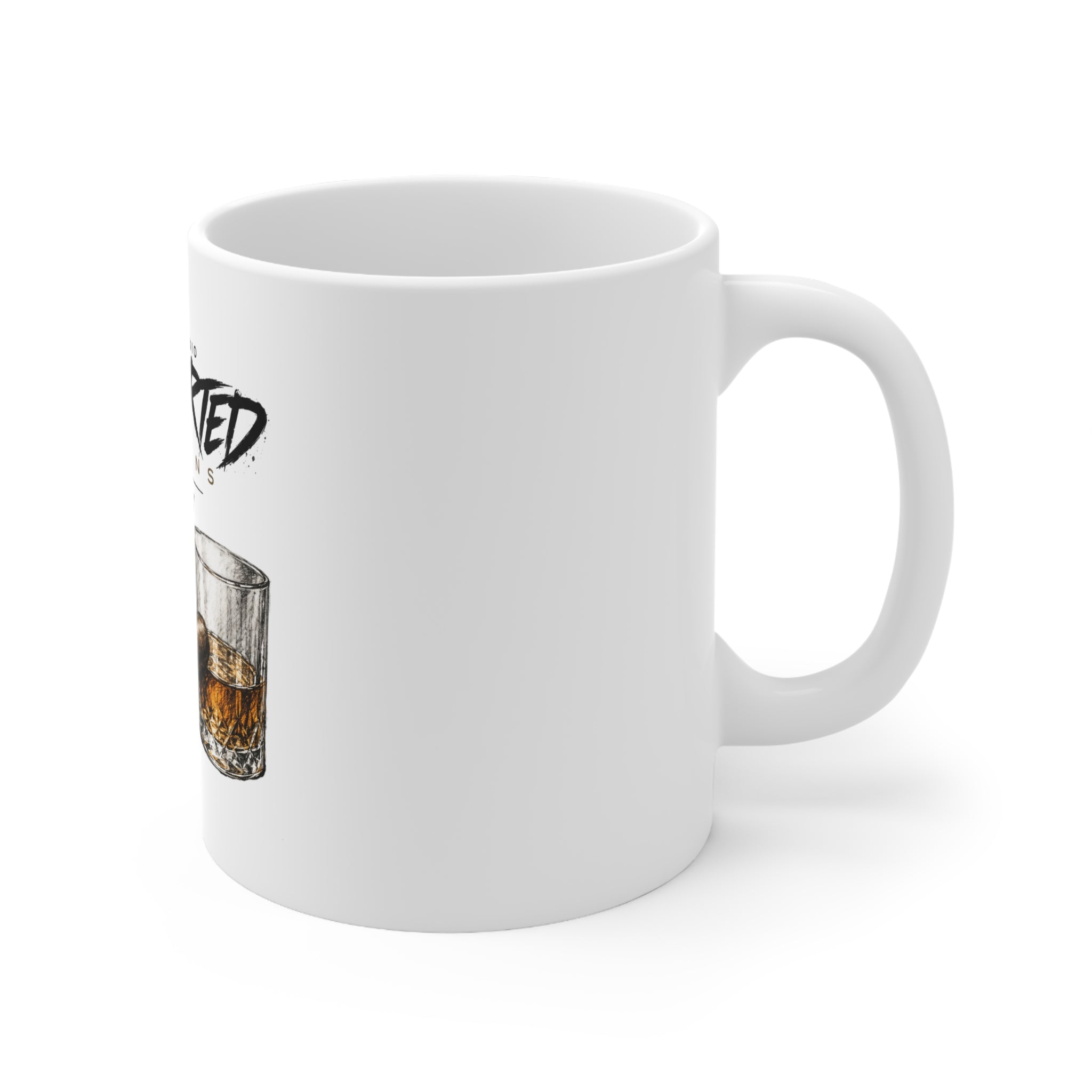 Cigar & Whisky Ceramic Coffee Mug – Luxury Gentleman Gift – 11oz & 15oz | A.M.F Studio 1984