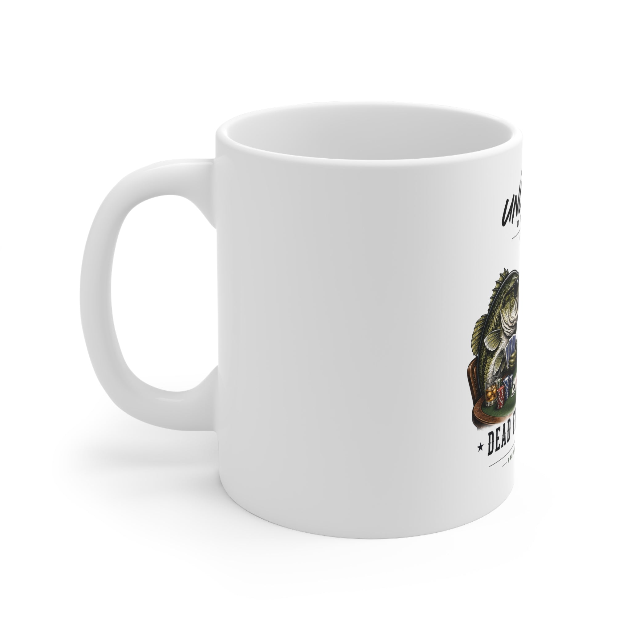 Dead Fly Collection Fishing Poker Ceramic Coffee Mug – 11oz & 15oz | A.M.F Studio 1984