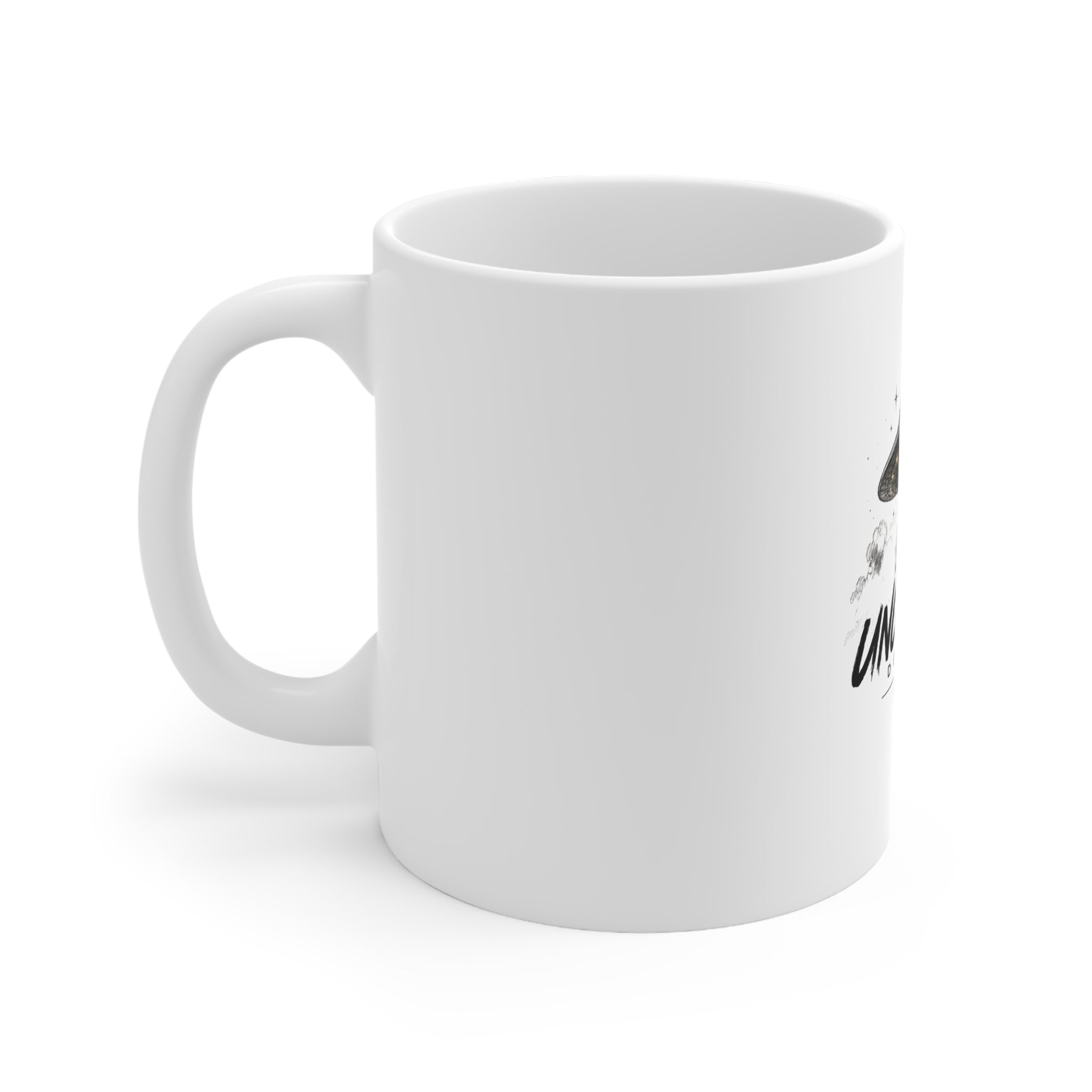 Uncharted UFO Ceramic Coffee Mug  11oz & 15oz | A.M.F Studio 1984