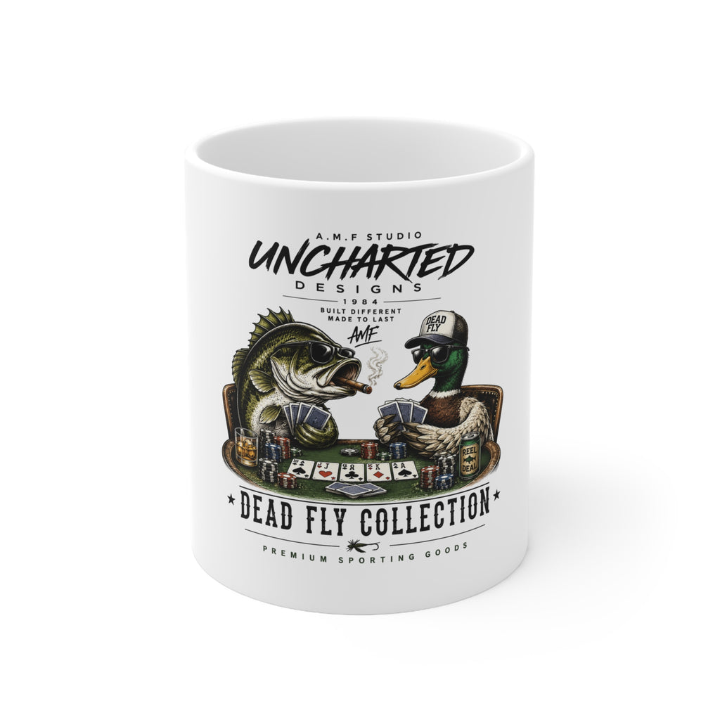 Dead Fly Fishing & Poker Ceramic Coffee Mug – 11oz & 15oz | A.M.F Studio 1984