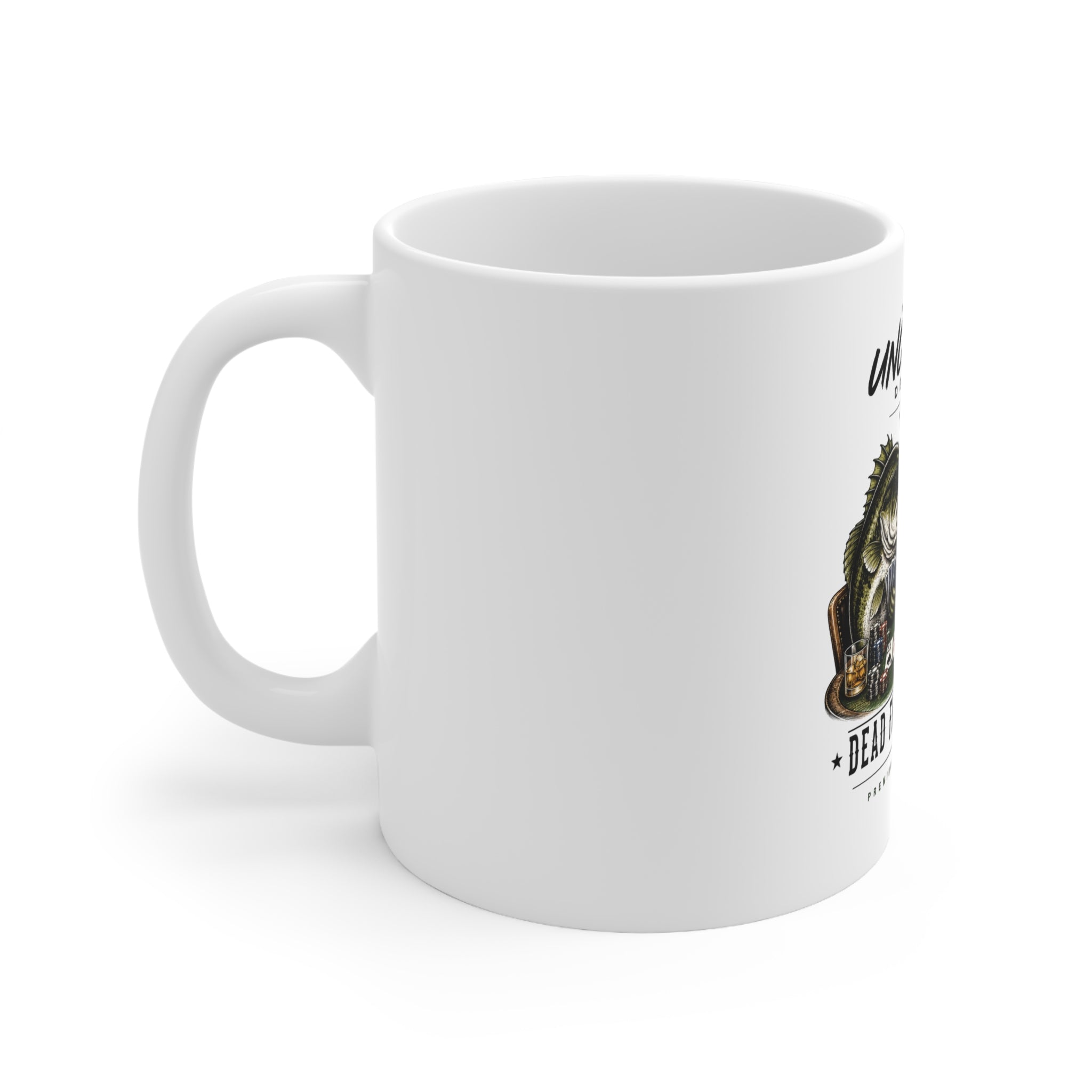 Dead Fly Fishing & Poker Ceramic Coffee Mug – 11oz & 15oz | A.M.F Studio 1984