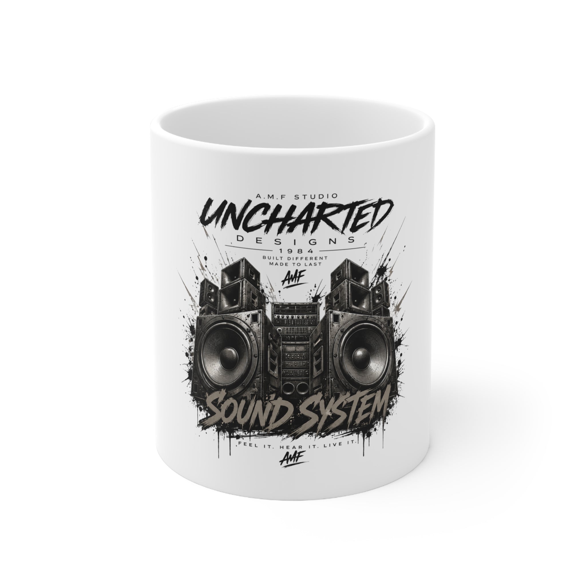 Sound System Ceramic Coffee Mug  A.M.F Studio 1984