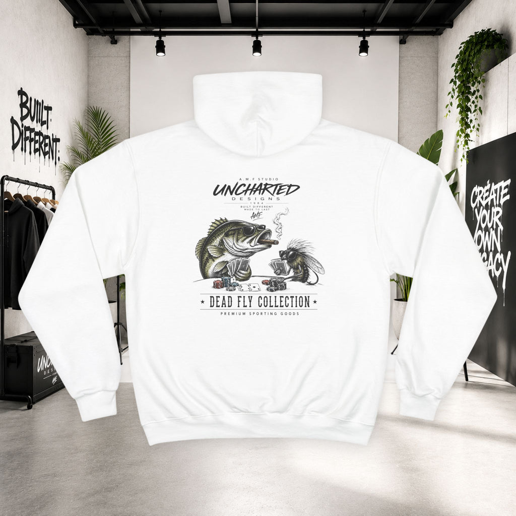 Champion × Uncharted Dead Fly Collection Bass Poker Graphic Hoodie